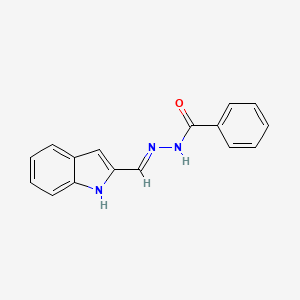 molecular formula C16H13N3O B6067012 N'-(1H-indol-2-ylmethylene)benzohydrazide 