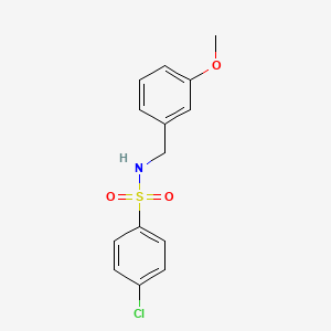 molecular formula C14H14ClNO3S B6067084 4-chloro-N-(3-methoxybenzyl)benzenesulfonamide 