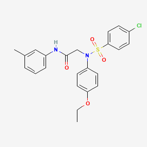 molecular formula C23H23ClN2O4S B6067109 N~2~-[(4-chlorophenyl)sulfonyl]-N~2~-(4-ethoxyphenyl)-N~1~-(3-methylphenyl)glycinamide 