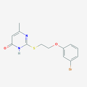 molecular formula C13H13BrN2O2S B6067143 2-{[2-(3-bromophenoxy)ethyl]thio}-6-methyl-4-pyrimidinol 