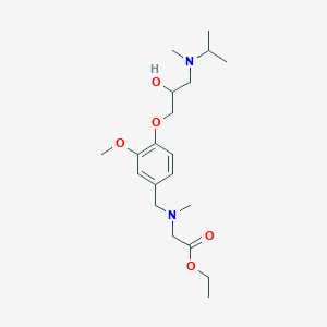 molecular formula C20H34N2O5 B6067148 ethyl N-(4-{2-hydroxy-3-[isopropyl(methyl)amino]propoxy}-3-methoxybenzyl)-N-methylglycinate 