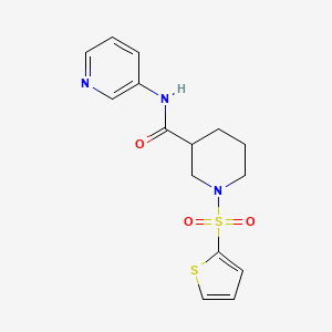 molecular formula C15H17N3O3S2 B6067154 N-3-pyridinyl-1-(2-thienylsulfonyl)-3-piperidinecarboxamide 