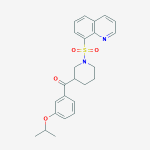 molecular formula C24H26N2O4S B6067160 (3-isopropoxyphenyl)[1-(8-quinolinylsulfonyl)-3-piperidinyl]methanone 