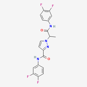 N-(3,4-difluorophenyl)-1-{2-[(3,4-difluorophenyl)amino]-1-methyl-2-oxoethyl}-1H-pyrazole-3-carboxamide