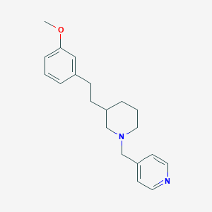 molecular formula C20H26N2O B6067199 4-({3-[2-(3-methoxyphenyl)ethyl]-1-piperidinyl}methyl)pyridine 