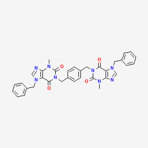 1,1'-[1,4-phenylenebis(methylene)]bis(7-benzyl-3-methyl-3,7-dihydro-1H-purine-2,6-dione)