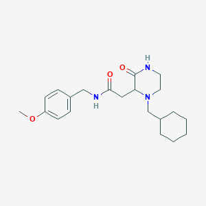 2-[1-(cyclohexylmethyl)-3-oxo-2-piperazinyl]-N-(4-methoxybenzyl)acetamide