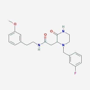 2-[1-(3-fluorobenzyl)-3-oxo-2-piperazinyl]-N-[2-(3-methoxyphenyl)ethyl]acetamide