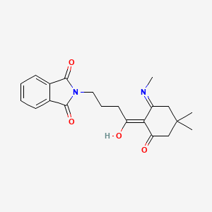 molecular formula C21H24N2O4 B6067312 2-{4-[4,4-dimethyl-2-(methylamino)-6-oxocyclohex-1-en-1-yl]-4-oxobutyl}-1H-isoindole-1,3(2H)-dione 