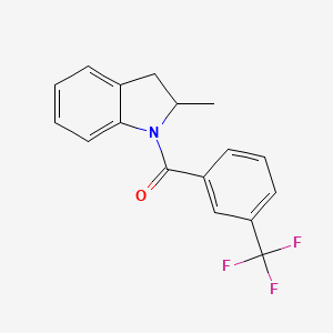 molecular formula C17H14F3NO B6067339 2-methyl-1-[3-(trifluoromethyl)benzoyl]indoline 