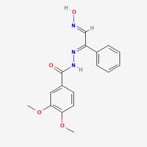 molecular formula C17H17N3O4 B6067346 N'-[2-(hydroxyimino)-1-phenylethylidene]-3,4-dimethoxybenzohydrazide 