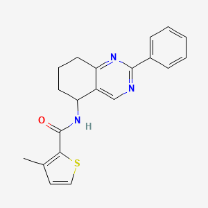molecular formula C20H19N3OS B6067351 3-methyl-N-(2-phenyl-5,6,7,8-tetrahydro-5-quinazolinyl)-2-thiophenecarboxamide 