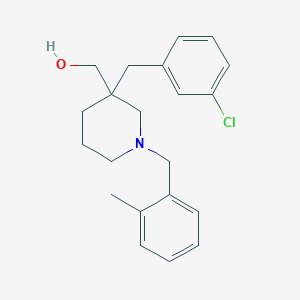 molecular formula C21H26ClNO B6067361 [3-(3-chlorobenzyl)-1-(2-methylbenzyl)-3-piperidinyl]methanol 