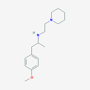 molecular formula C17H28N2O B6067366 1-(4-methoxyphenyl)-N-[2-(1-piperidinyl)ethyl]-2-propanamine 