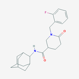 molecular formula C23H29FN2O2 B6067397 N-2-adamantyl-1-(2-fluorobenzyl)-6-oxo-3-piperidinecarboxamide 