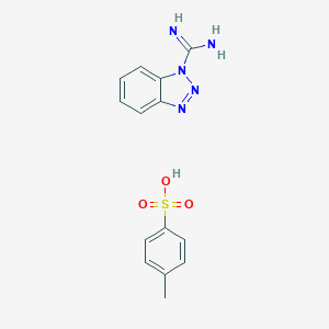 molecular formula C14H15N5O3S B060674 Benzotriazole-1-carboxamidinium tosylate CAS No. 163853-10-9