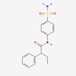 molecular formula C16H18N2O3S B6067419 N-[4-(aminosulfonyl)phenyl]-2-phenylbutanamide 