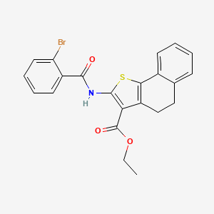 molecular formula C22H18BrNO3S B6067423 ethyl 2-[(2-bromobenzoyl)amino]-4,5-dihydronaphtho[1,2-b]thiophene-3-carboxylate 