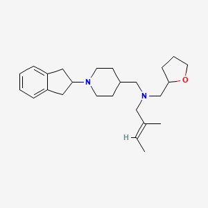 (2E)-N-{[1-(2,3-dihydro-1H-inden-2-yl)-4-piperidinyl]methyl}-2-methyl-N-(tetrahydro-2-furanylmethyl)-2-buten-1-amine