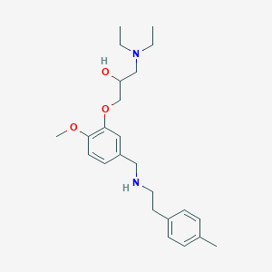 molecular formula C24H36N2O3 B6067448 1-(diethylamino)-3-[2-methoxy-5-({[2-(4-methylphenyl)ethyl]amino}methyl)phenoxy]-2-propanol 