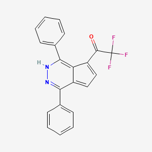 molecular formula C21H13F3N2O B6067463 1-(1,4-diphenyl-2H-cyclopenta[d]pyridazin-7-yl)-2,2,2-trifluoroethanone 