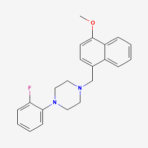 molecular formula C22H23FN2O B6067476 1-(2-fluorophenyl)-4-[(4-methoxy-1-naphthyl)methyl]piperazine 