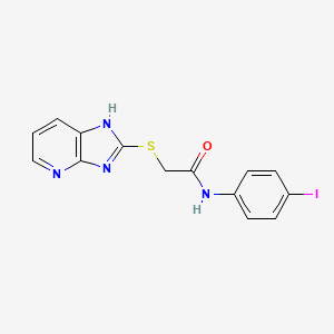 molecular formula C14H11IN4OS B6067495 2-(3H-imidazo[4,5-b]pyridin-2-ylthio)-N-(4-iodophenyl)acetamide 