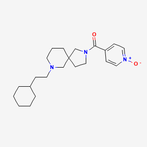 molecular formula C22H33N3O2 B6067499 7-(2-cyclohexylethyl)-2-(1-oxidoisonicotinoyl)-2,7-diazaspiro[4.5]decane 