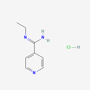 molecular formula C8H12ClN3 B6067502 N-ethyl-4-pyridinecarboximidamide hydrochloride 