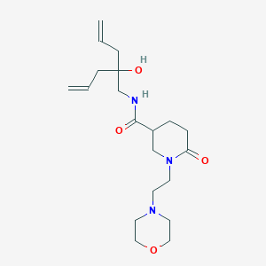 molecular formula C20H33N3O4 B6067511 N-(2-allyl-2-hydroxy-4-penten-1-yl)-1-[2-(4-morpholinyl)ethyl]-6-oxo-3-piperidinecarboxamide 