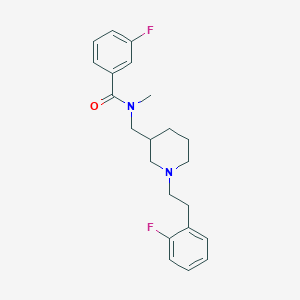 molecular formula C22H26F2N2O B6067517 3-fluoro-N-({1-[2-(2-fluorophenyl)ethyl]-3-piperidinyl}methyl)-N-methylbenzamide 