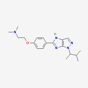 molecular formula C19H27N5O B6067520 (2-{4-[1-(1,2-dimethylpropyl)-1,4-dihydroimidazo[4,5-c]pyrazol-5-yl]phenoxy}ethyl)dimethylamine 