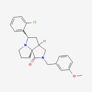 molecular formula C23H25ClN2O2 B6067526 (3aS*,5S*,9aS*)-5-(2-chlorophenyl)-2-(3-methoxybenzyl)hexahydro-7H-pyrrolo[3,4-g]pyrrolizin-1(2H)-one 