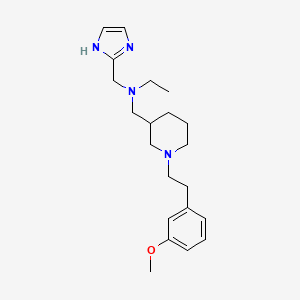 molecular formula C21H32N4O B6067527 N-(1H-imidazol-2-ylmethyl)-N-({1-[2-(3-methoxyphenyl)ethyl]-3-piperidinyl}methyl)ethanamine 