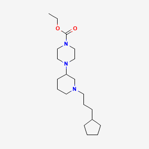 ethyl 4-[1-(3-cyclopentylpropyl)-3-piperidinyl]-1-piperazinecarboxylate