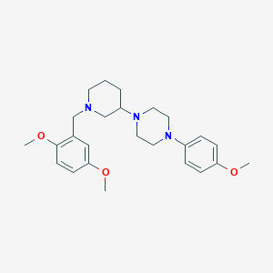 molecular formula C25H35N3O3 B6067583 1-[1-(2,5-dimethoxybenzyl)-3-piperidinyl]-4-(4-methoxyphenyl)piperazine 