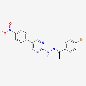 molecular formula C18H14BrN5O2 B6067593 1-(4-bromophenyl)ethanone [5-(4-nitrophenyl)-2-pyrimidinyl]hydrazone 