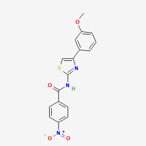 molecular formula C17H13N3O4S B6067605 N-[4-(3-methoxyphenyl)-1,3-thiazol-2-yl]-4-nitrobenzamide 