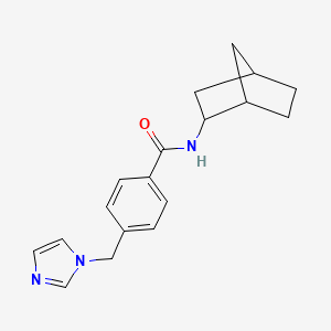 molecular formula C18H21N3O B6067637 N-bicyclo[2.2.1]hept-2-yl-4-(1H-imidazol-1-ylmethyl)benzamide 