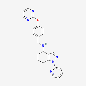 1-(2-pyridinyl)-N-[4-(2-pyrimidinyloxy)benzyl]-4,5,6,7-tetrahydro-1H-indazol-4-amine