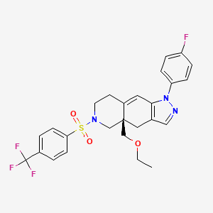 (R)-4A-(ethoxymethyl)-1-(4-fluorophenyl)-6-((4-(trifluoromethyl)phenyl)sulfonyl)-4,4a,5,6,7,8-hexahydro-1H-pyrazolo[3,4-g]isoquinoline