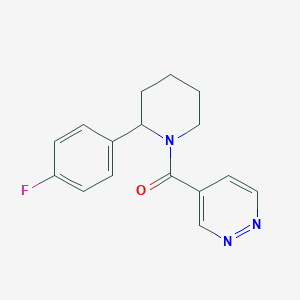 molecular formula C16H16FN3O B6067662 4-{[2-(4-fluorophenyl)-1-piperidinyl]carbonyl}pyridazine 