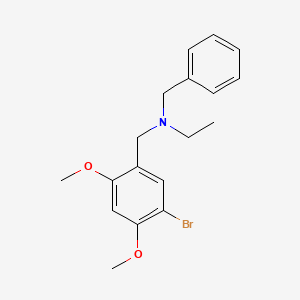 molecular formula C18H22BrNO2 B6067702 N-benzyl-N-(5-bromo-2,4-dimethoxybenzyl)ethanamine 