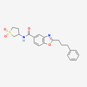 N-(1,1-dioxidotetrahydro-3-thienyl)-2-(3-phenylpropyl)-1,3-benzoxazole-5-carboxamide