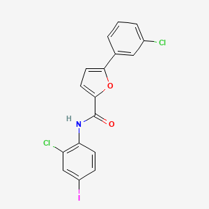 molecular formula C17H10Cl2INO2 B6067712 N-(2-chloro-4-iodophenyl)-5-(3-chlorophenyl)-2-furamide 