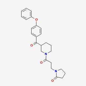 1-{3-oxo-3-[3-(4-phenoxybenzoyl)-1-piperidinyl]propyl}-2-pyrrolidinone