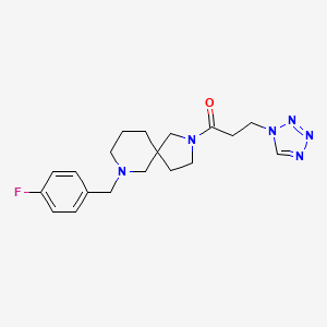 molecular formula C19H25FN6O B6067743 7-(4-fluorobenzyl)-2-[3-(1H-tetrazol-1-yl)propanoyl]-2,7-diazaspiro[4.5]decane 