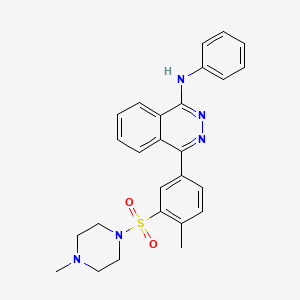 molecular formula C26H27N5O2S B6067751 4-{4-methyl-3-[(4-methyl-1-piperazinyl)sulfonyl]phenyl}-N-phenyl-1-phthalazinamine 