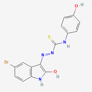 molecular formula C15H11BrN4O2S B6067753 5-bromo-1H-indole-2,3-dione 3-[N-(4-hydroxyphenyl)thiosemicarbazone] 