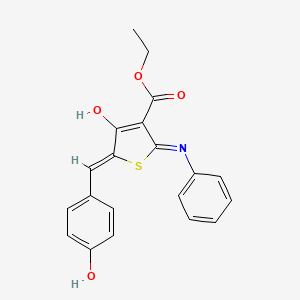 ethyl 2-anilino-5-(4-hydroxybenzylidene)-4-oxo-4,5-dihydro-3-thiophenecarboxylate